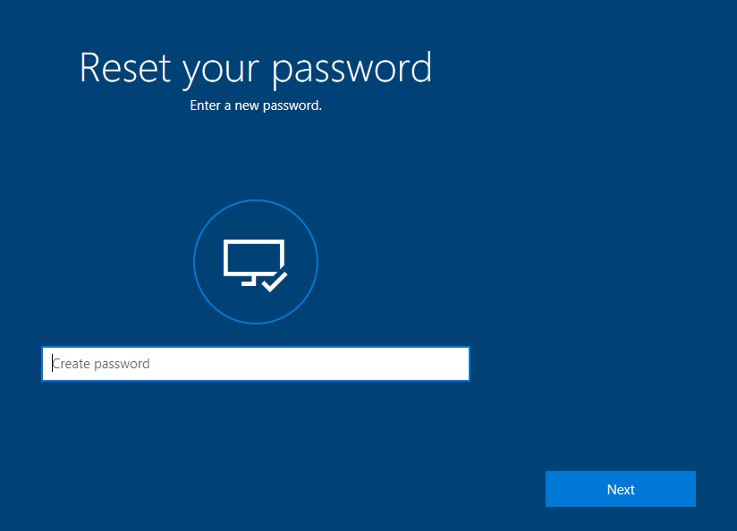 Enter a new password for your Microsoft Account | How to Reset Your Password in Windows 10