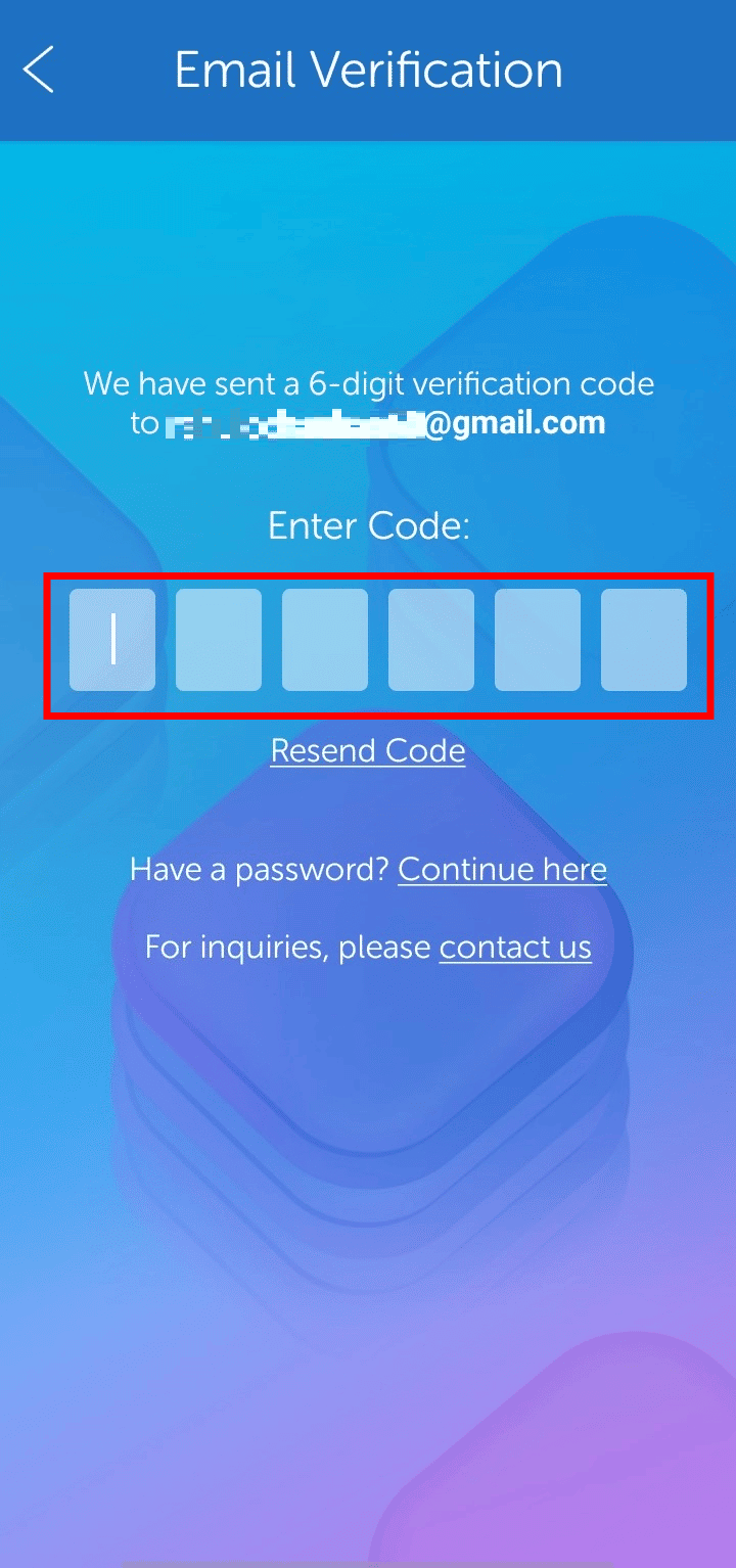 Enter a verification code received in your email to log in and get your Words with Friends back