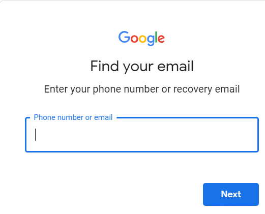 Enter the number associated with the account or the recovery Email-Id