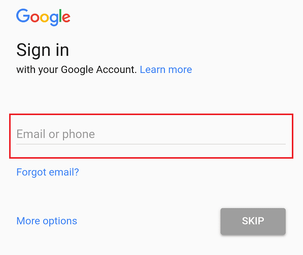 Enter the same Google account credentials on which you enabled the back up to sign into that account