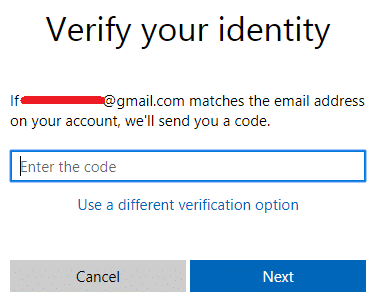 Enter the security code which you received and click Next