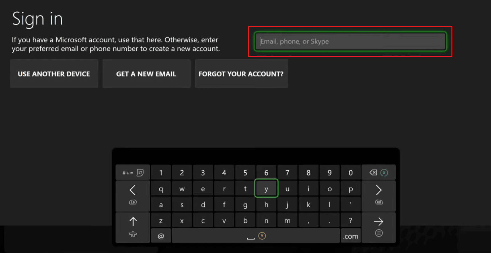 Enter your Email, phone, or Skype in the given field to Sign in | reconnect to Xbox Live