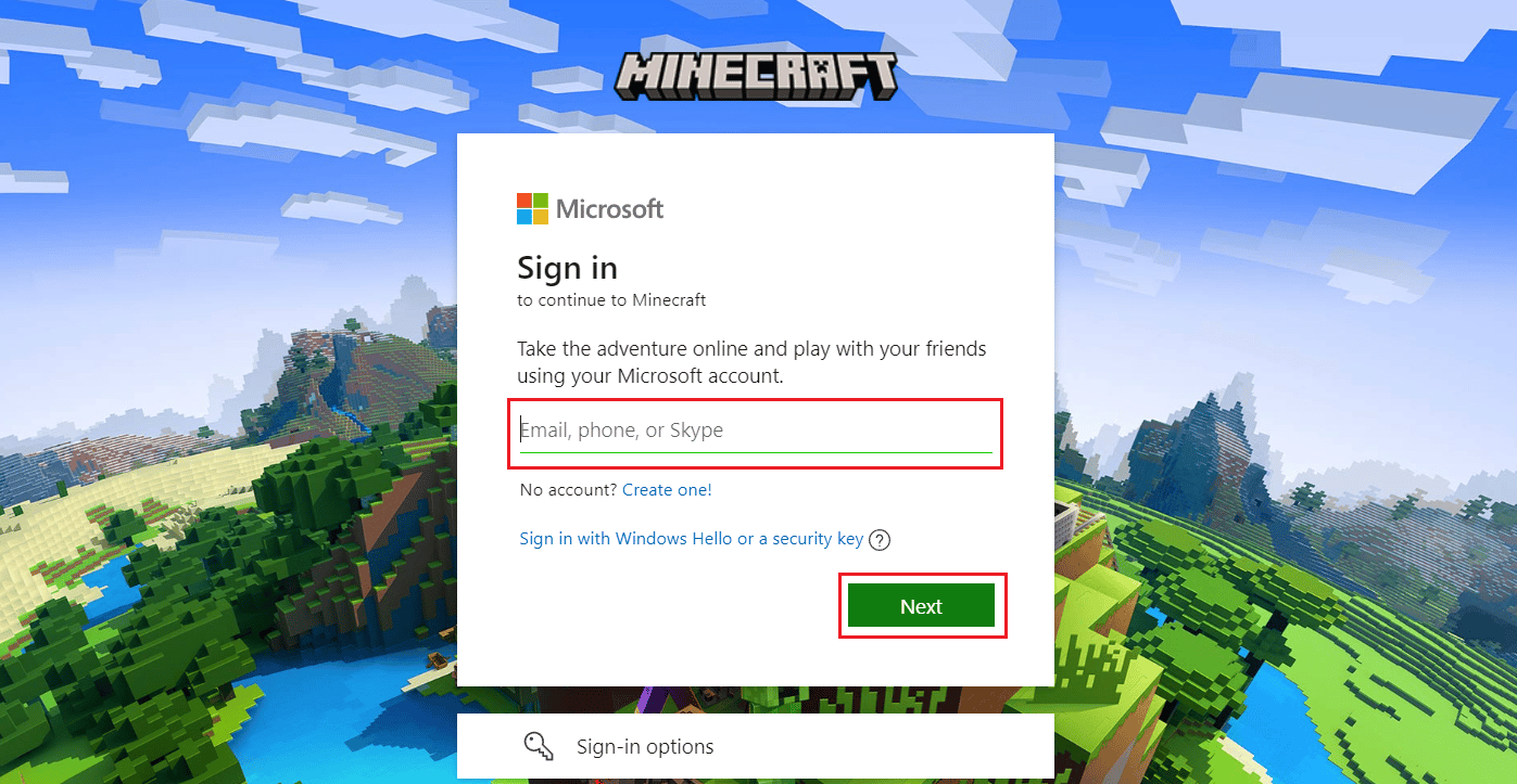 Enter your Microsoft email address and click on Next