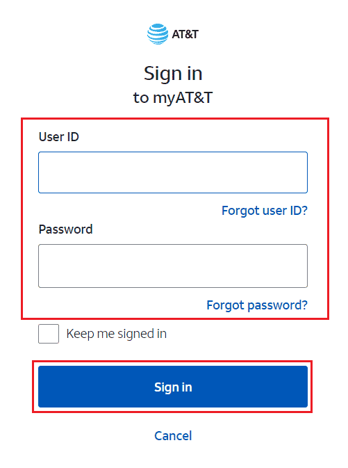 Enter your User ID and Password and click on Sign in