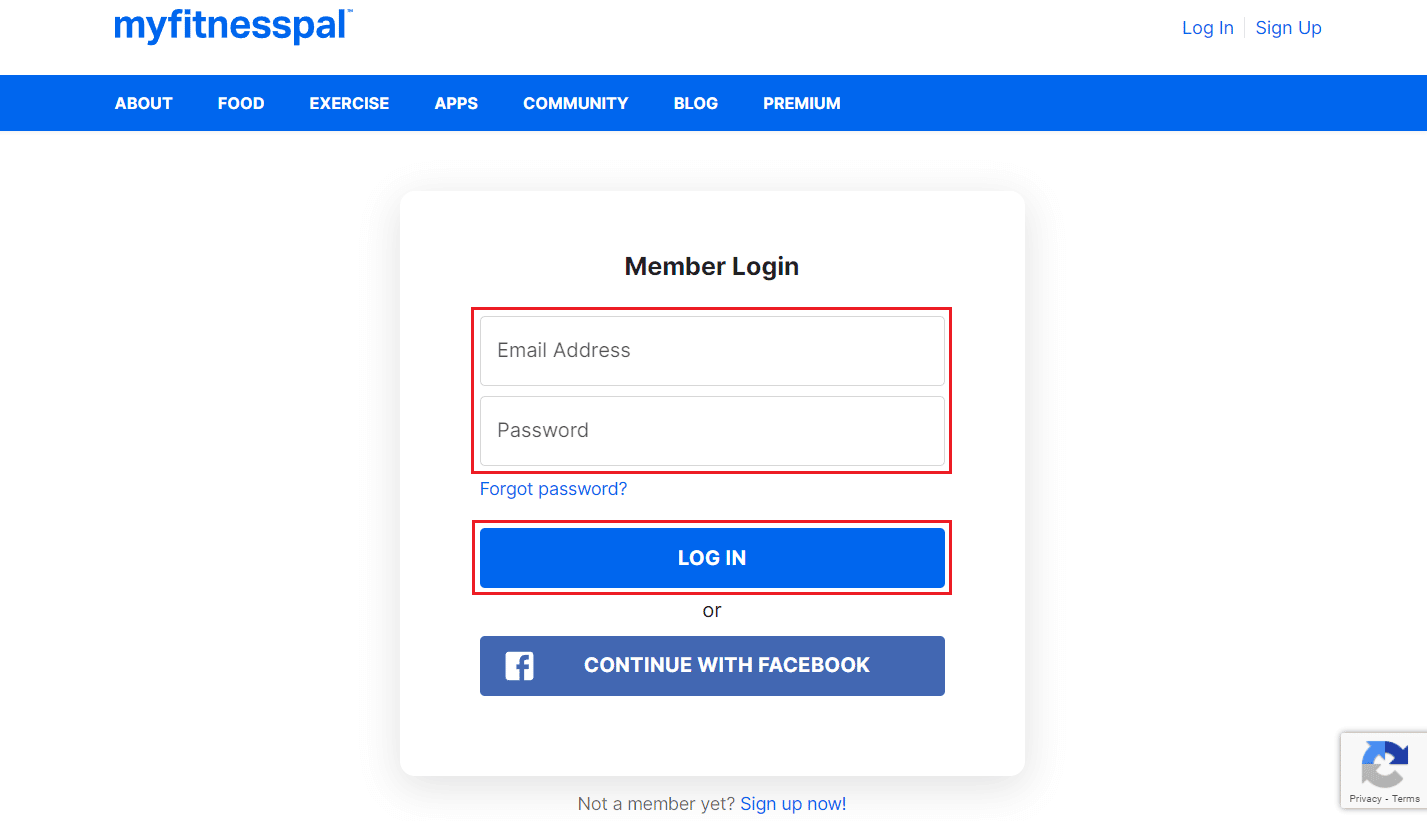 Enter your email address and password to LOG IN to your account