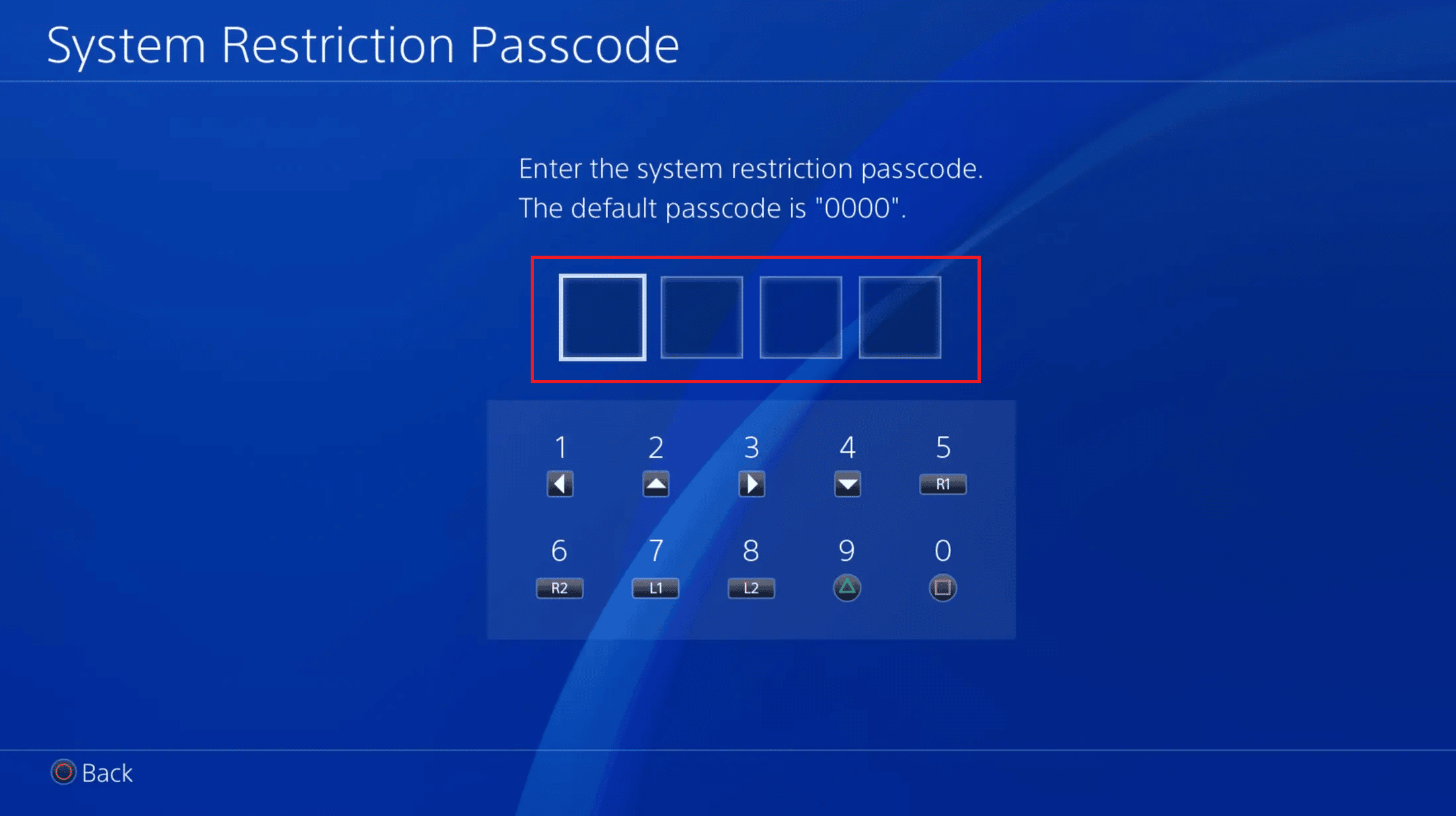 Enter your passcode | How to Change Parental Controls on PS4