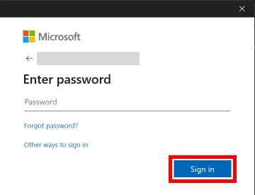 أدخل كلمة المرور الخاصة بك وانقر فوق الزر تسجيل الدخول | كيفية تغيير حساب Microsoft على Minecraft PE