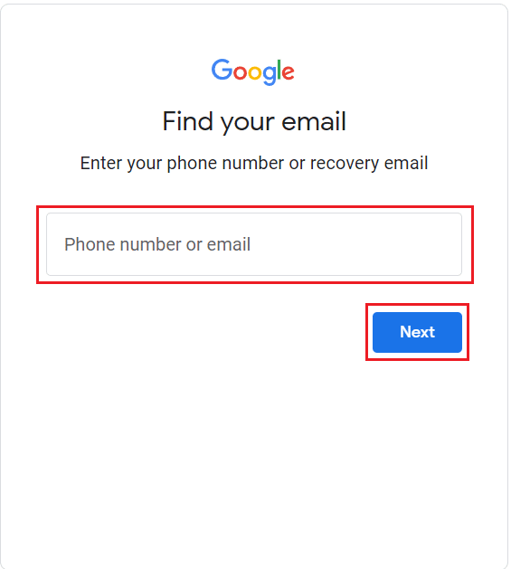 Futni numrin tuaj të telefonit ose adresën e emailit të rikuperimit të lidhur me llogarinë dhe klikoni Tjetër