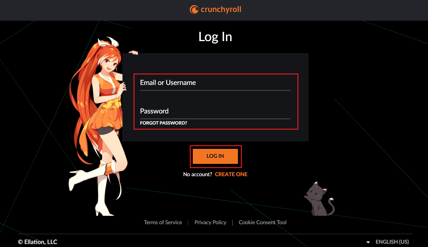 Enter your registered email ID and password and click on LOG IN | What is Crunchyroll Account Sharing?