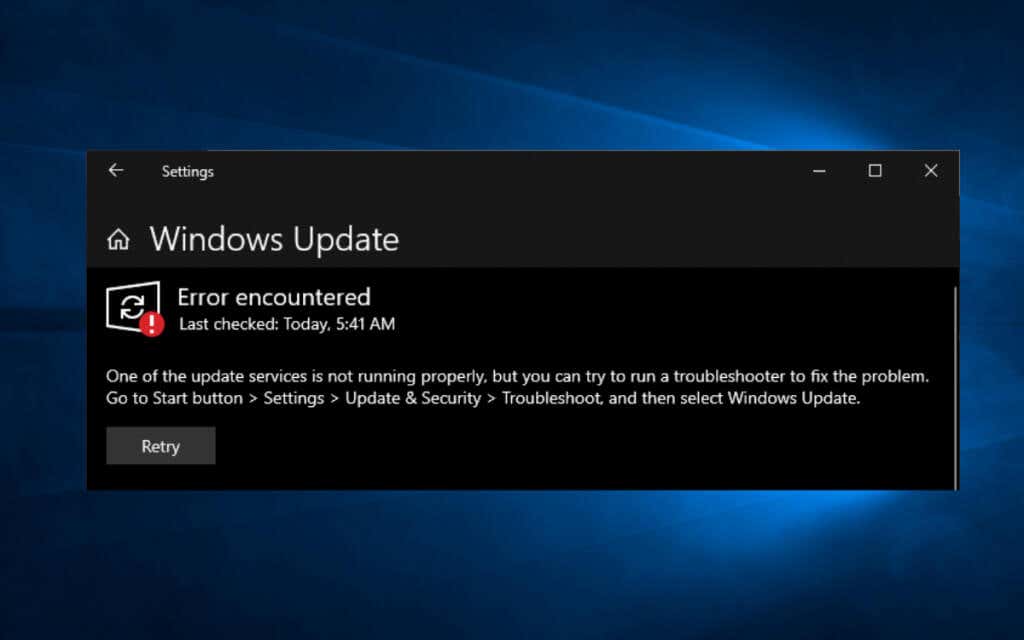 How to Fix Windows Update Service Not Running