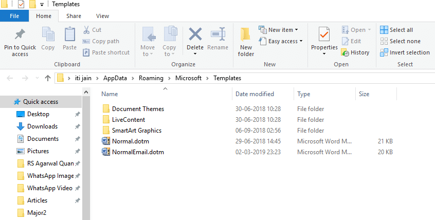 File explorer page will open up