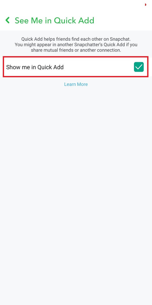 Finally, untick the checkbox next to show me in quick add