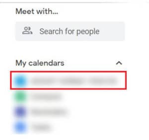 Find the Calendar you want to share and click on the three dots | How to Sync Google Calendar with Outlook
