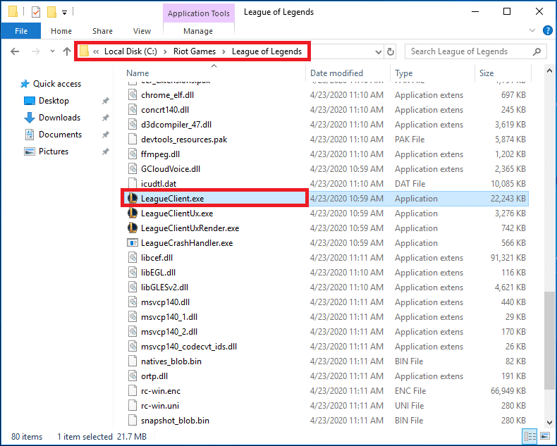 Find the LeagueClient.exe file and double-click on it to run. | How To Fix League Of Legends Client Not Opening Issues? 