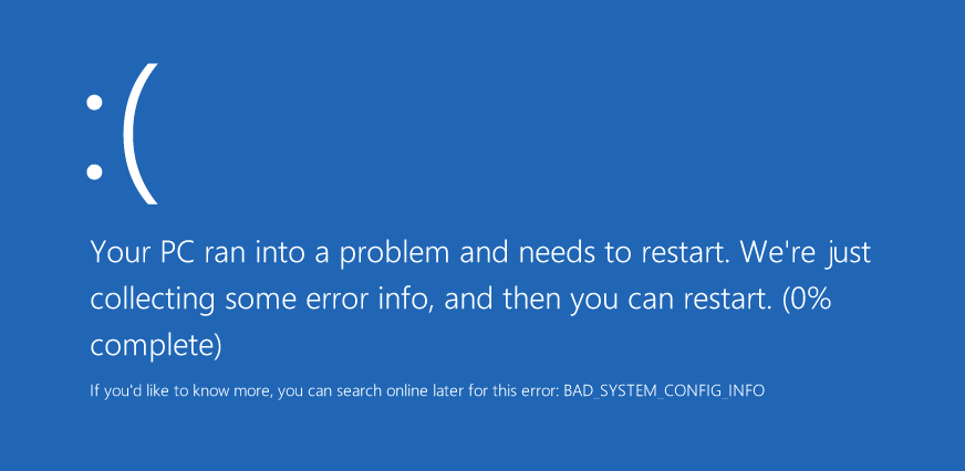 Fix BAD_SYSTEM_CONFIG_INFO Error – TechCult
