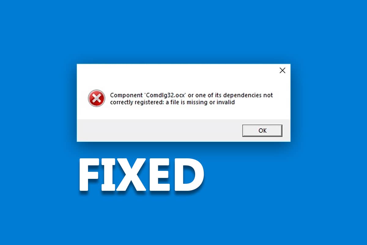 Fix COMDLG32.OCX Missing in Windows 10