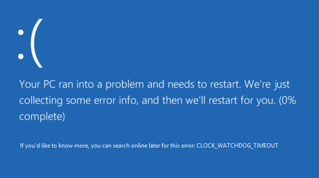 Fix Clock Watchdog Timeout Error on Windows 10