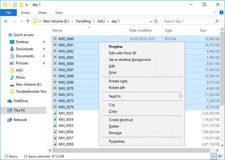 Fix Context Menu Items Missing when more than 15 Files are Selected