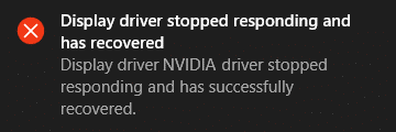 Display driver stopped responding and has recovered error [SOLVED]