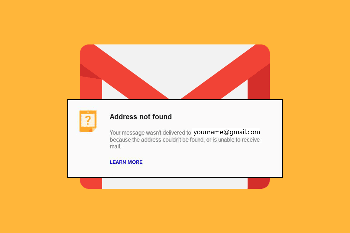 Fix Email Address Not Found