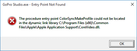 Fix Entry Point Not Found Error in Windows 10