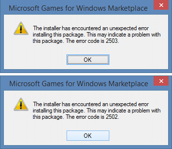Fix Error 2502 and 2503 while installing or uninstalling a program