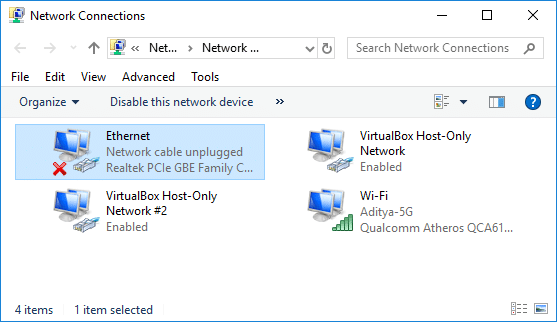 Fix Ethernet Not Working in Windows 10 [SOLVED]