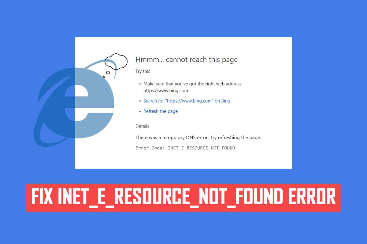 Fix INET_E_RESOURCE_NOT_FOUND Error