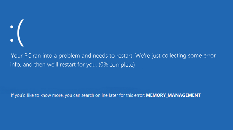 Fix Memory Management Error in Windows 10