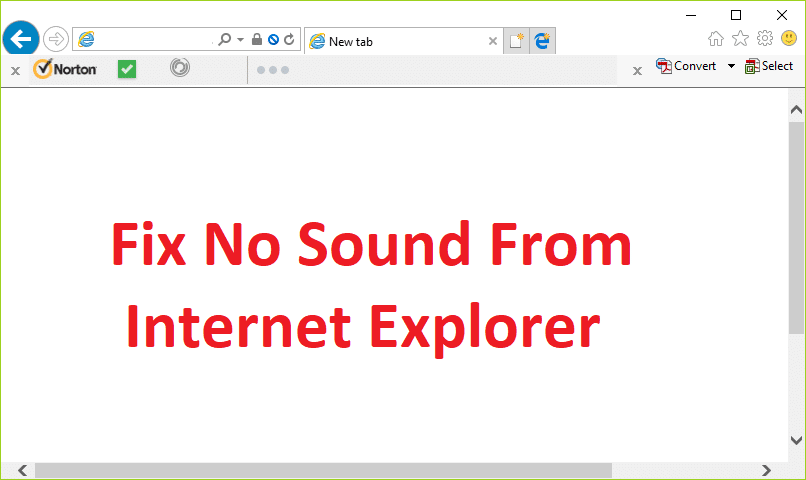 Fix No Sound From Internet Explorer