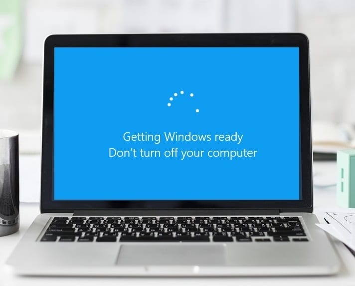 Исправьте зависание компьютера при подготовке Windows, не выключайте компьютер