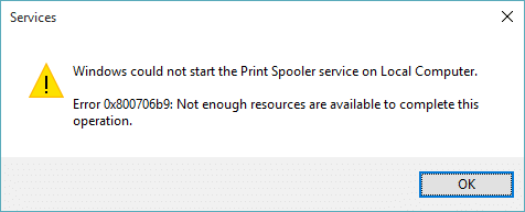 Popravite napake tiskalnika v ozadju v sistemu Windows 10