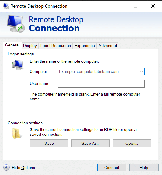 Problēma ar attālo darbvirsmu nevar izveidot savienojumu operētājsistēmā Windows 10