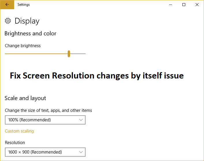 Fix Screen Resolution changes by itself