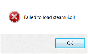Исправить ошибку Steam: не удалось загрузить steamui.dll