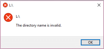The directory name is invalid error [SOLVED]