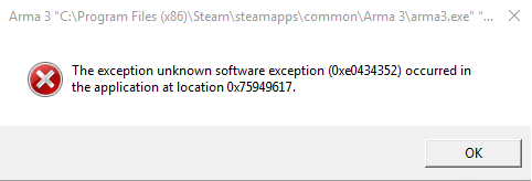 Fix The exception unknown software exception (0xe0434352)