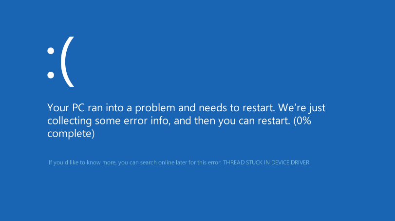 Thread Stuck In Device Driver Error in Windows 10 [SOLVED]