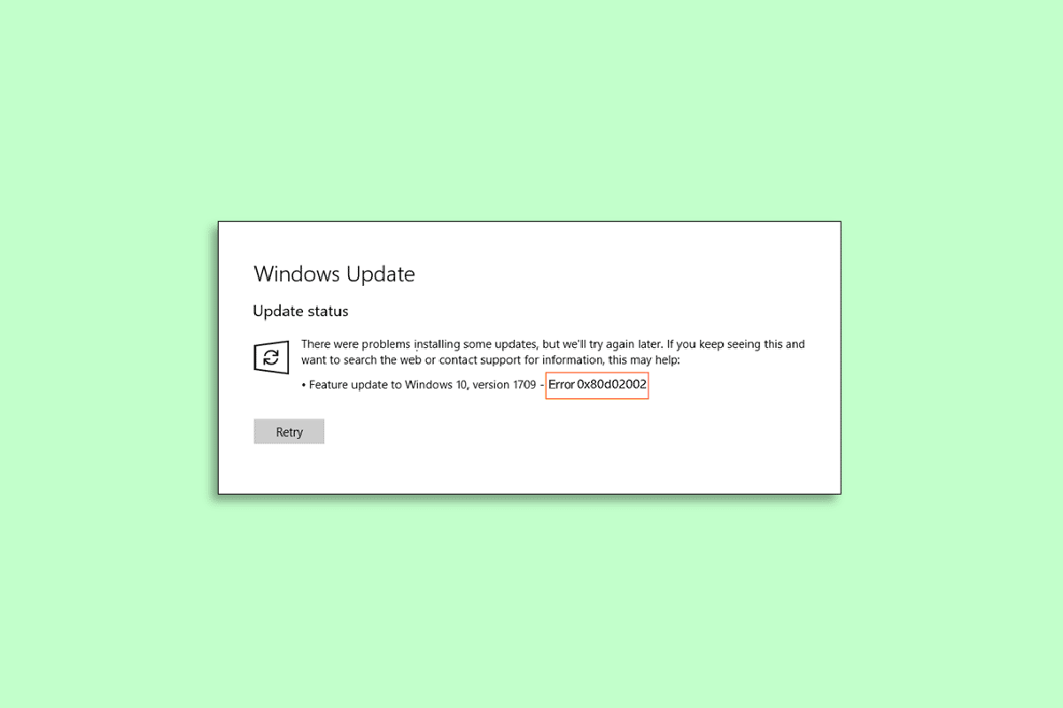 Fix Windows 10 Update Error 0x80d02002