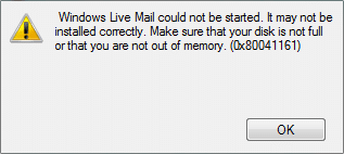 Fix Windows Live Mail won’t start