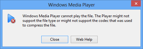 Fix Windows Media Player cannot play the file