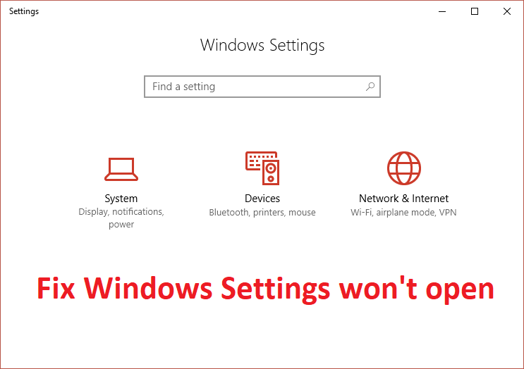Fix Windows Settings won't open