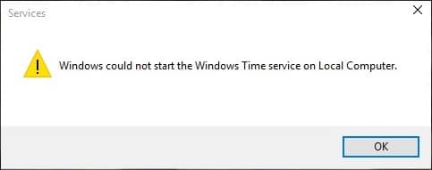 Fix Windows Time Service not working