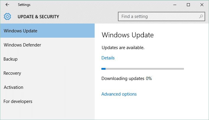 Fix Windows Update Stuck at 0% [SOLVED]