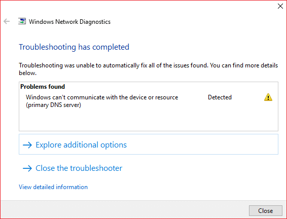 Corrigir que o Windows não consegue se comunicar com o dispositivo ou recurso