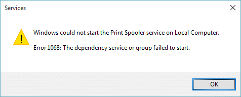 Fix Windows could not start the Print Spooler service on local computer