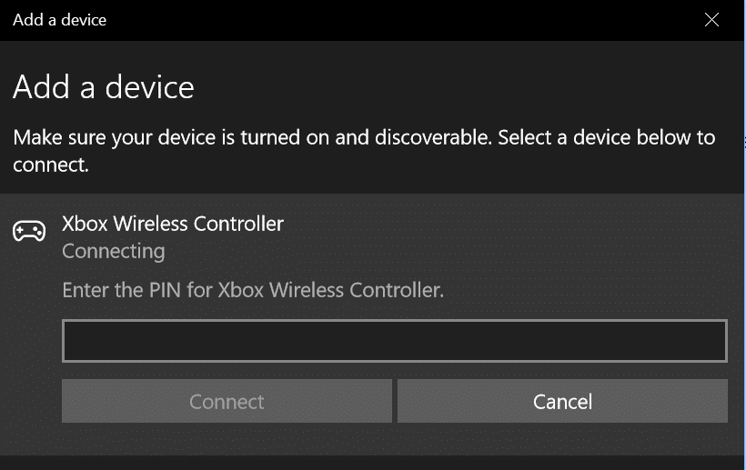 Fix Wireless Xbox One controller requires a PIN for Windows 10