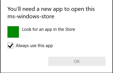 Fix You’ll need a new app to open this – ms-windows-store
