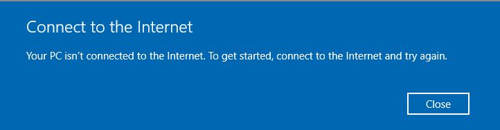 Fix Your PC isn't connected to the internet error