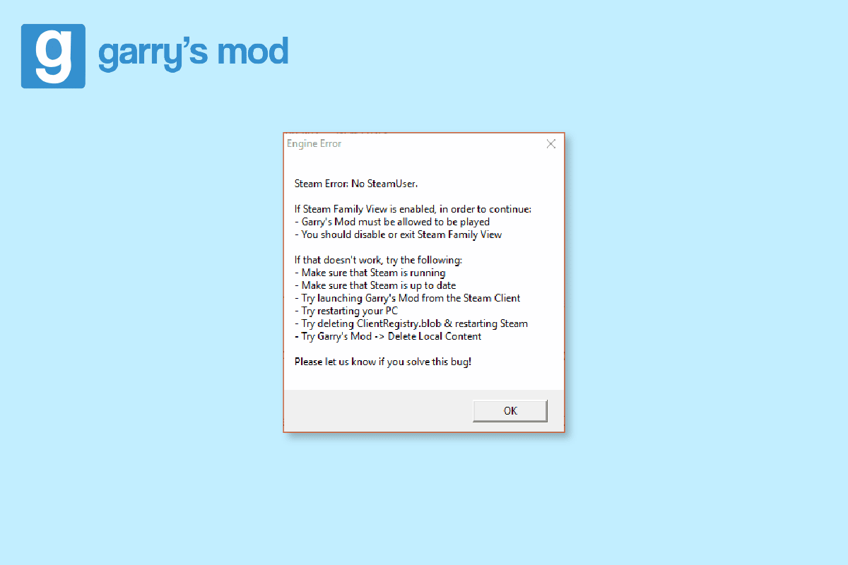 Make sure steam is running. Garry's Mod Error. Garry's Mod Error PNG.